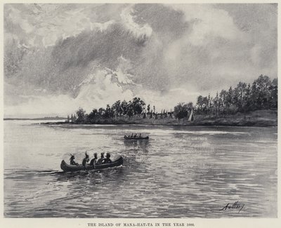The Island of Mana-hat-ta in the Year 1600 by American School