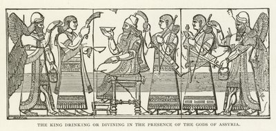 The King Drinking or Divining in the Presence of the Gods of Assyria by American School