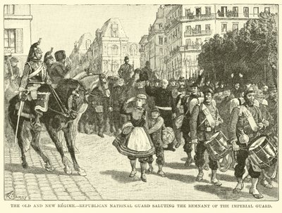 The Old and New Regime, Republican National Guard saluting the remnant of the Imperial Guard by American School