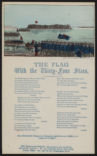 The Flag with the Thirty-Four Stars by American School