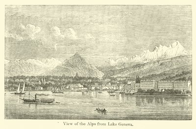 View of the Alps from Lake Geneva by American School