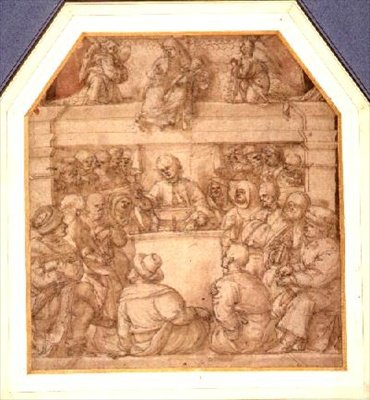A Doctor Lecturing, Study for a Funerary Monument by Amico Aspertini