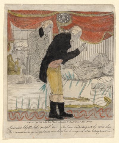 G. Washington in his last Illness attended by Doctors Craik and Brown by Amos Doolittle