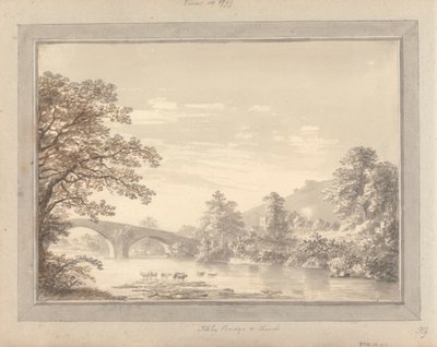 Views in England, Scotland and Wales: Ilkley Bridge and Church by Amos Green