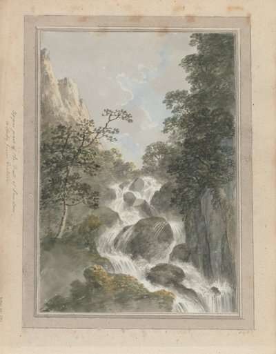 Upper part of the Fall of Lowdoor, A Study from Nature by Amos Green