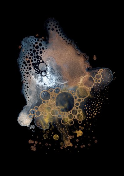 Cosmic Gold Bubbles by Amy Louise Baker
