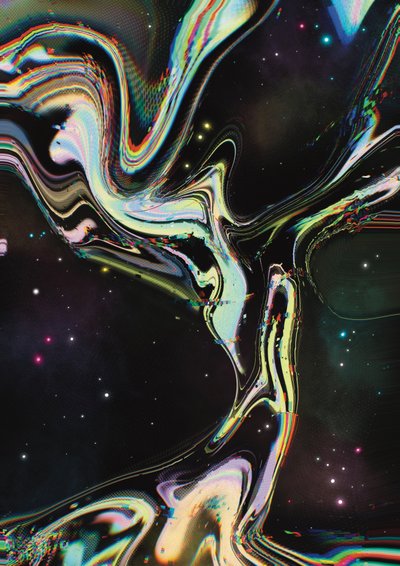 Cosmic Liquid Swirls by Amy Louise Baker
