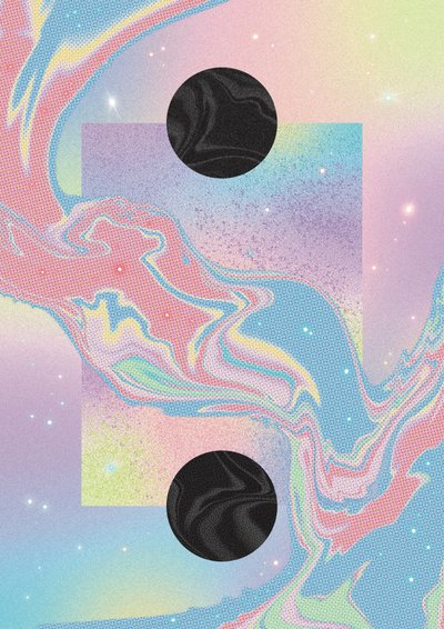 Pastel Cosmic Swirl by Amy Louise Baker