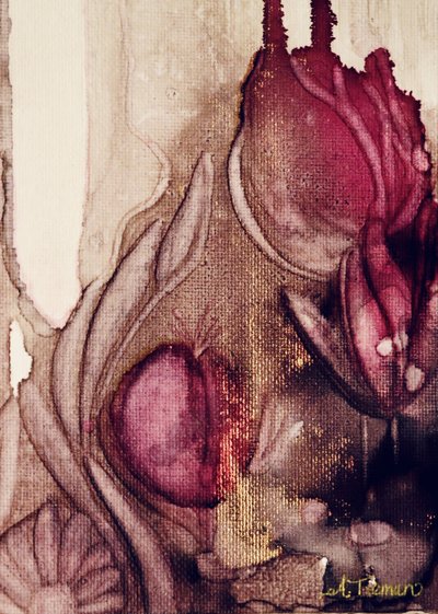 Dreamy Gold Tulips by Amy Tieman