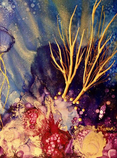Fluid Gold Ocean by Amy Tieman