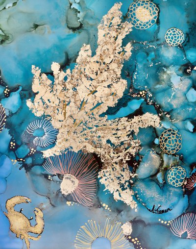 Golden Ocean Depths by Amy Tieman