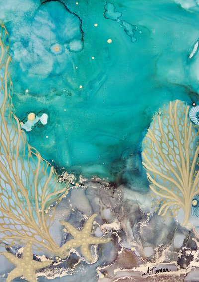 Golden Ocean Starfish by Amy Tieman