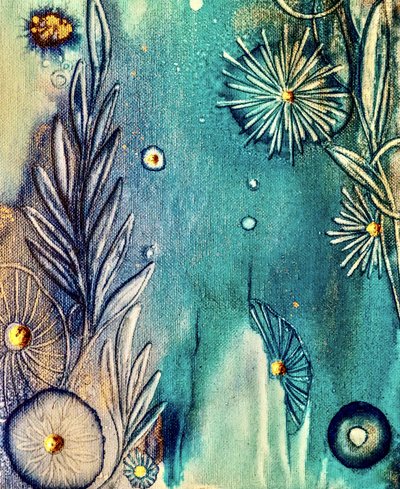 Teal Ocean Garden by Amy Tieman