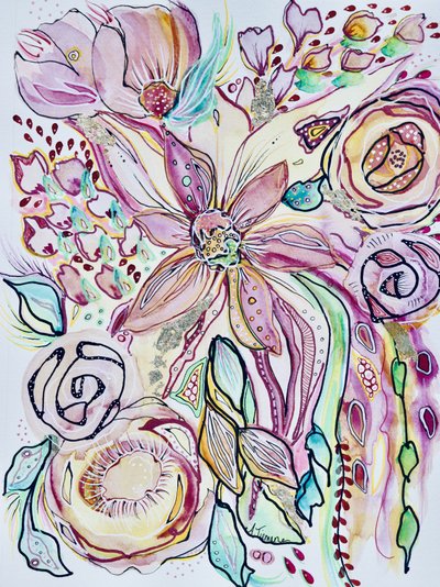 Vibrant Abstract Blooms by Amy Tieman