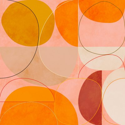 Mid Century Curry Yellow Blush Spring by Ana Rut Bre