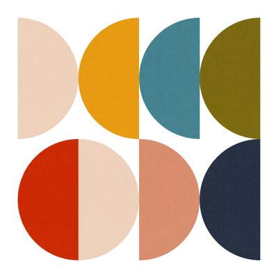 Mid Century Geometric Color Play by Ana Rut Bre