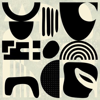 Squares Black and White 1 Copy by Ana Rut Bre