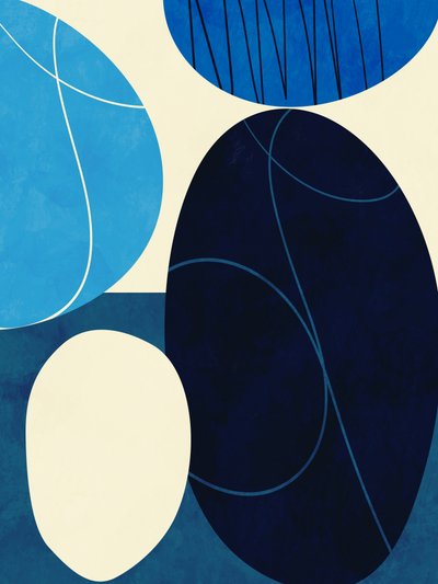 Shapes Play 3 3 Blue by Ana Rut Bre