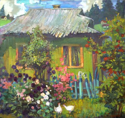 Rustic Home Summer Garden by Anastasiia Grygorieva