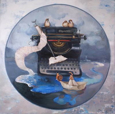 Whimsical Typewriter Dream by Anastasiia Grygorieva