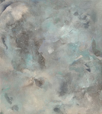 Muted Blue Grey Abstract by Anastasiya Devochkina