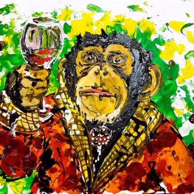 Dapper Monkey Toast by Anda Bieza
