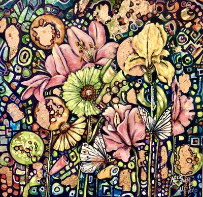 Golden Garden Bloom by Anda Bieza