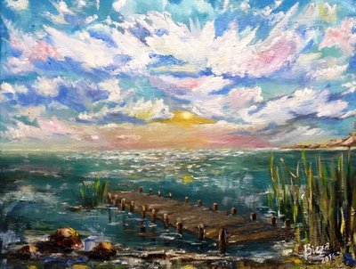 Peaceful Sunset Pier by Anda Bieza