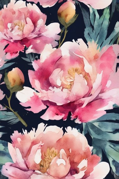 Pink Peonies by Anda Bieza