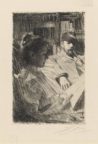 Reading. Mr and Mrs Charles Deering by Anders Zorn