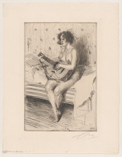 The Guitar Player by Anders Zorn