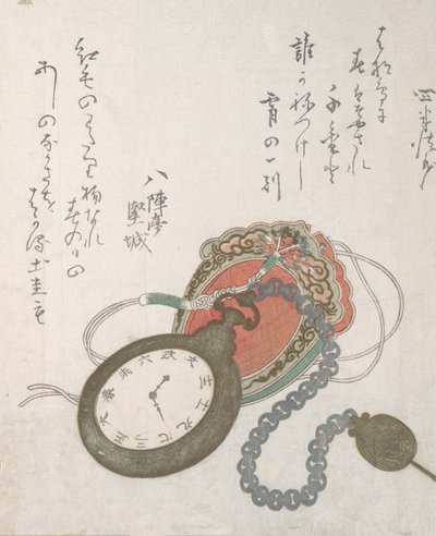 Western Pocket Watch From the Spring Rain Collection Harusame shu, vol. 3 by Ando Hiroshige