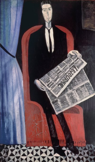 Portrait of a Man with a Newspaper by Andre Derain