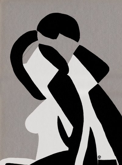 Abstract Embracing Couple by André Viana