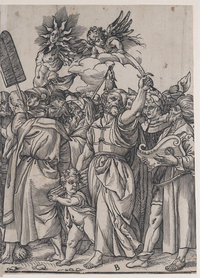 Isaac, Noah and Other Figures, from The Triumph of Christ, 1836 by Andrea Andreani
