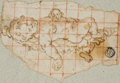 Putto with Garland by Andrea Lilio