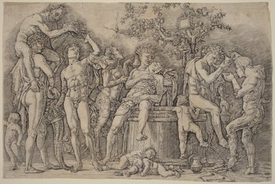 Bacchanal with a Wine Vat by Andrea Mantegna