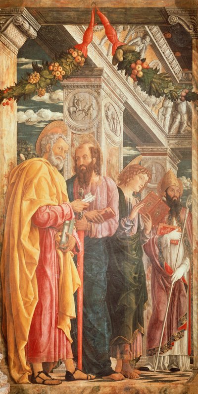 Saints Peter and Paul and Two Saints (detail from San Zeno Altarpiece) by Andrea Mantegna
