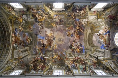 Vault of the Church of St. Ignatius of Loyola in Rome by Andrea Pozzo