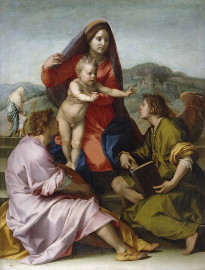 Madonna and Child with Saint Matthew and the Angel by Andrea del Sarto