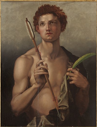Saint Sebastian with an Arrow in His Right Hand and the Martyr
