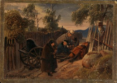 A Driving Accident by Andreas Achenbach