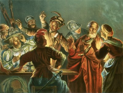 Peter denying Christ by Andreas Cellarius