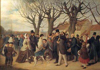 Promenading on the Ramparts of Copenhagen on the Evening of a Public Holiday in Spring by Andreas Herman Hunæus