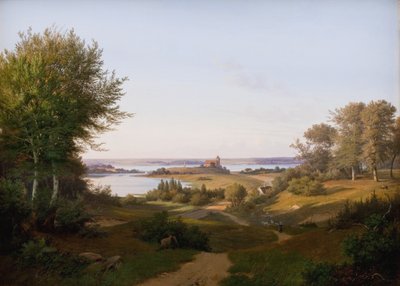 View of the Hill at Skanderborg Castle, Jutland, and the Memorial to Frederik VI by Andreas Juuel