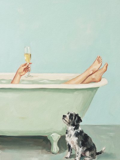 Bath Time Champagne Dog by Andreas Magnusson