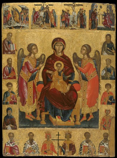 Composite Icon with the Virgin and Child Enthroned by Andreas Rico