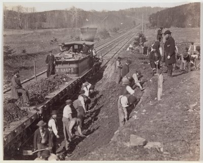 Excavating for "Y" at Devereaux Station, Orange & Alexandria Railroad by Andrew Joseph Russell