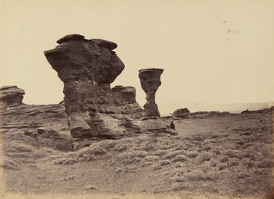 Plate 12. Dial Rock, Red Buttes, 1869 by Andrew Joseph Russell