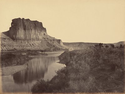 Plate 24. Castle Rock, Green River Valley, 1869 by Andrew Joseph Russell